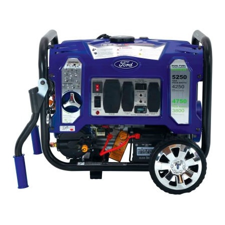 Pulsar Portable and Inverter Generator, Gasoline/Liquid Propane, 4,250 W/3,800 W Rated, Electric Start FG5250PBR